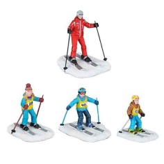 Ski teacher with children
