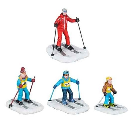 Ski teacher with children