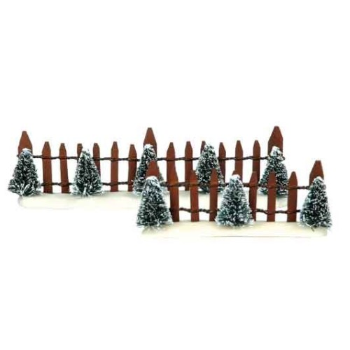 Fence wooden with trees
