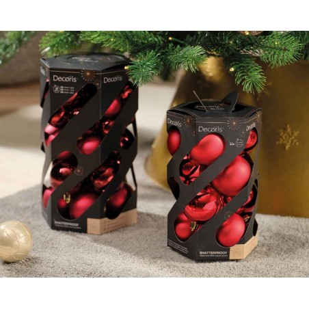 Box 30 balls christmas red