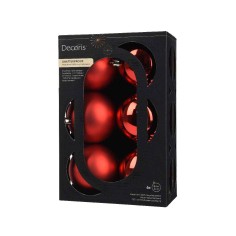 Box 6 balls christmas red
