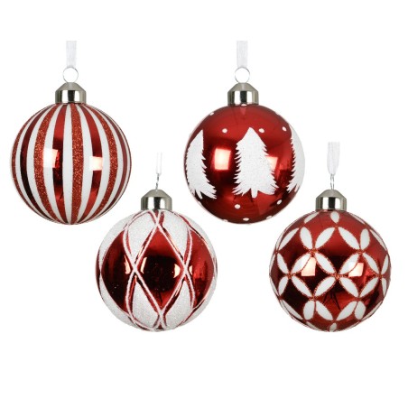 Baubles glass shiny w silver inside