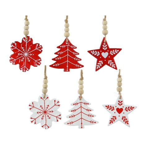 Ornament glass w wooden beads