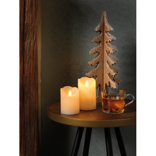 LED candle cream/warm white 12.5cm