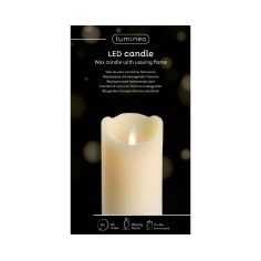 LED candle cream/warm white 12.5cm
