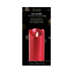 LED candle red 15cm