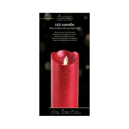 LED candle red 15cm