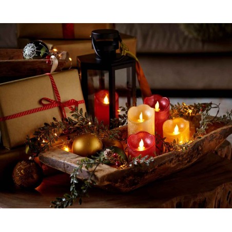 LED candle red 12,5cm