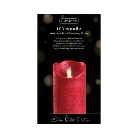 LED candle red 12,5cm