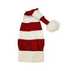 Santa hat - Red/white striped flat knit