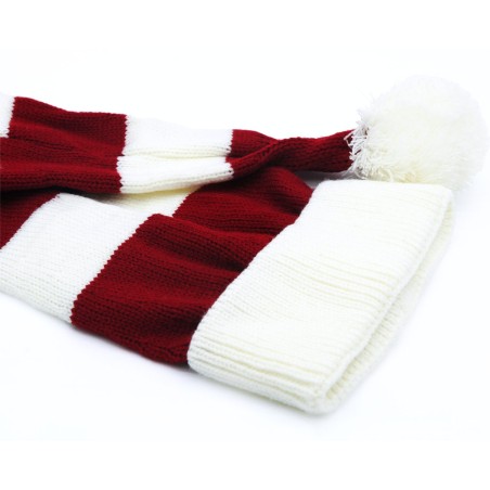 Santa hat - Red/white striped flat knit