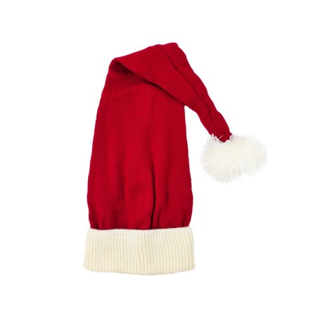 Santa hat - Red w. white brim flat knit