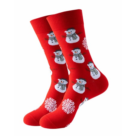 Sock - Red w. snowmen