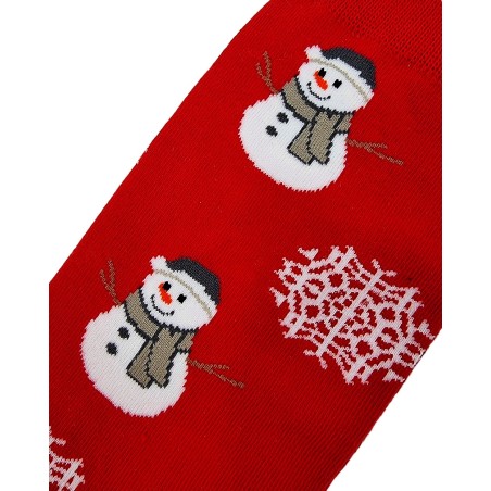 Sock - Red w. snowmen