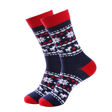 Sock - Blue/red w. symbols