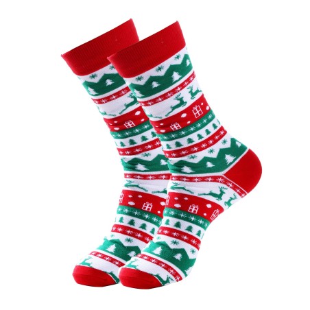 Sock - White/red/green