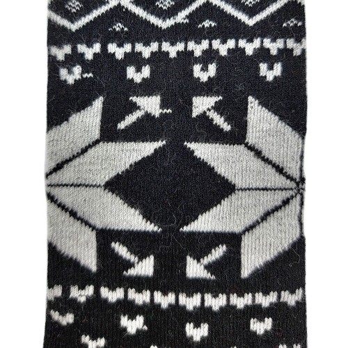 Wool sock - Black w. snowflakes