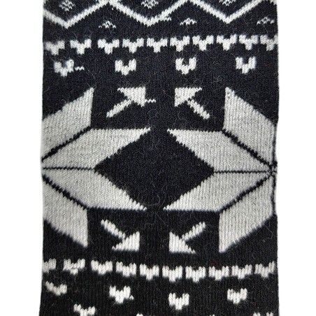 Wool sock - Black w. snowflakes