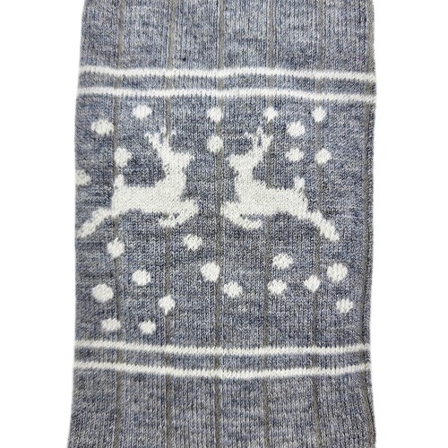 Wool sock - Grey w. reindeer