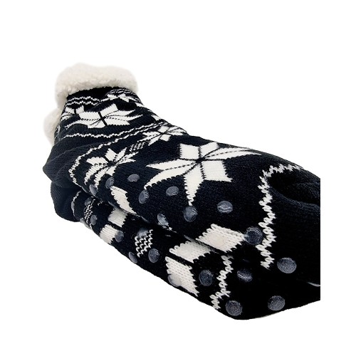 Cozy sock - Black w. snowflakes ADULT