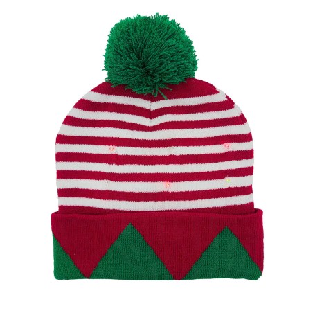 Blinking beanie LEDS - Green/red Elf style