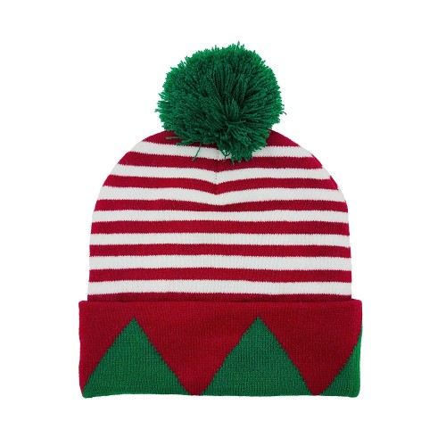 Blinking beanie LEDS - Green/red Elf style