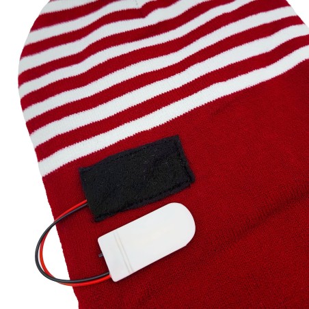 Blinking beanie LEDS - Green/red Elf style