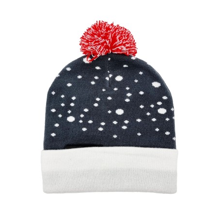 Blinking beanie LEDS  - Grey w. Rudolph "Let it snow"