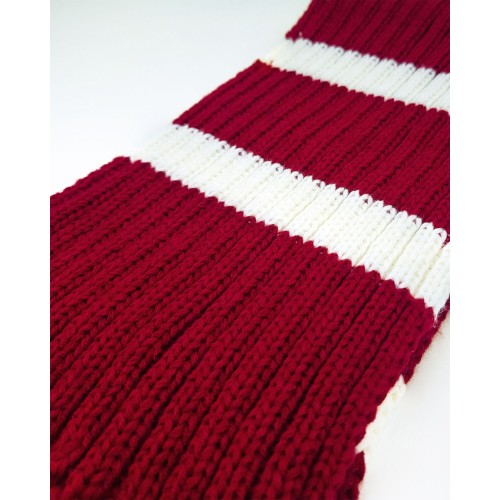 Scarf - Red w. white stripes