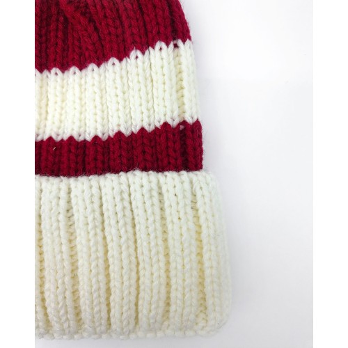Santa beanie - Red/white striped