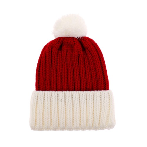 Santa beanie - Red w. white brim