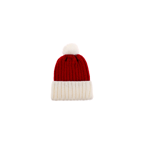 Santa beanie - Red w. white brim