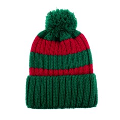 Santa beanie - Red/green striped