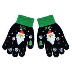 Gloves - Black w. Santa