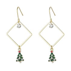 Earring - Rhombe w. xmas trees
