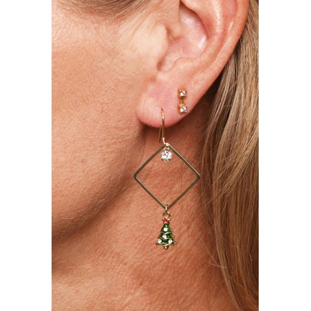 Earring - Rhombe w. xmas trees