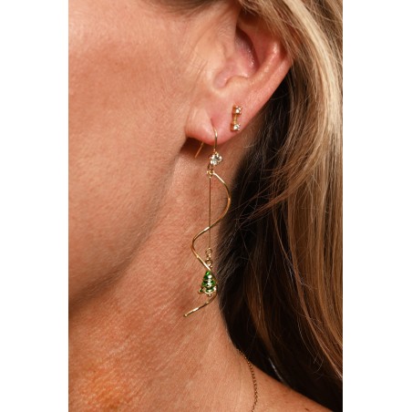 Earring - Swirl w. xmas tree
