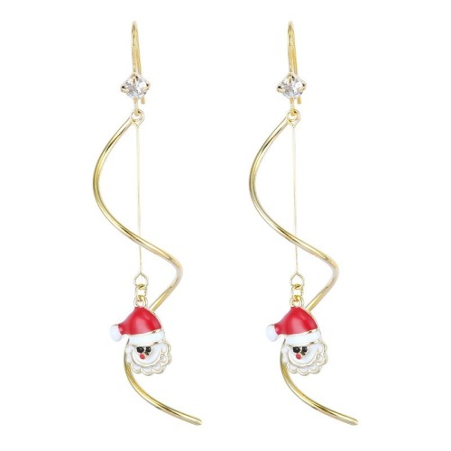 Earring - Swirl w. Santa