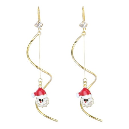 Earring - Swirl w. Santa