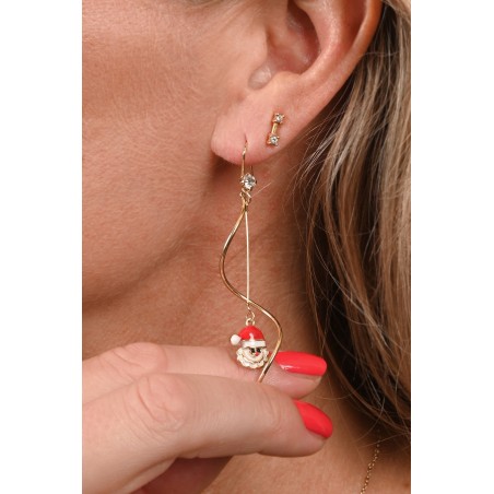 Earring - Swirl w. Santa