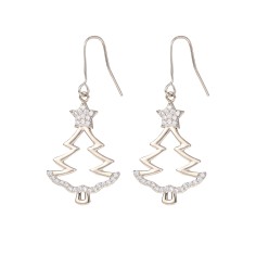 Earring - Xmas tree light gold