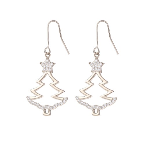 Earring - Xmas tree light gold