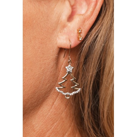 Earring - Xmas tree light gold