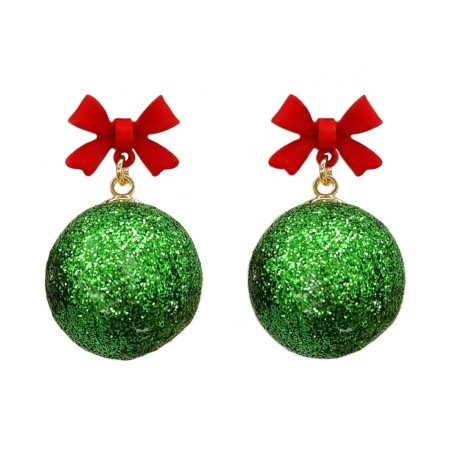 Earring - Green ball