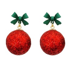 Earring - Red ball