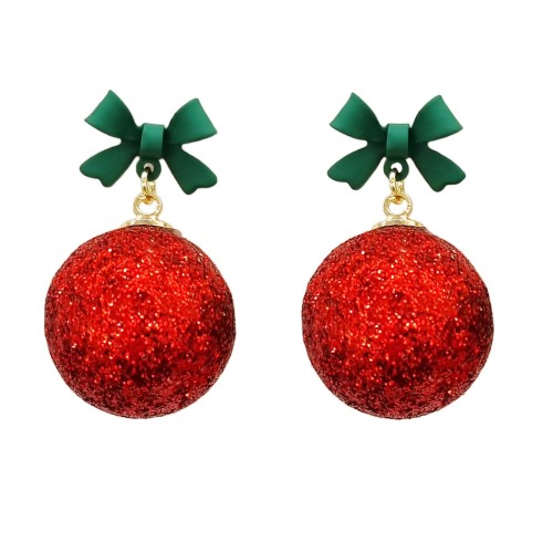 Earring - Red ball