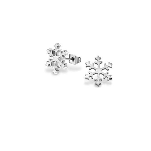 Stud - Silver snowflake