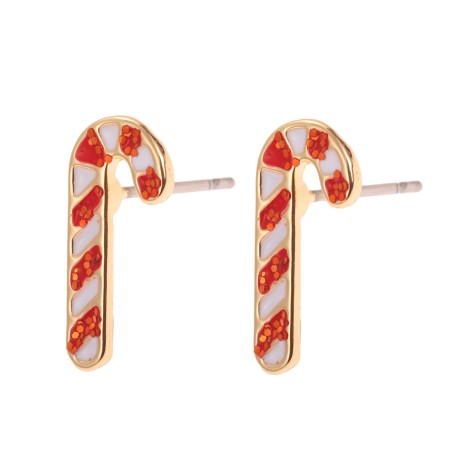 Stud - Candy cane red / white