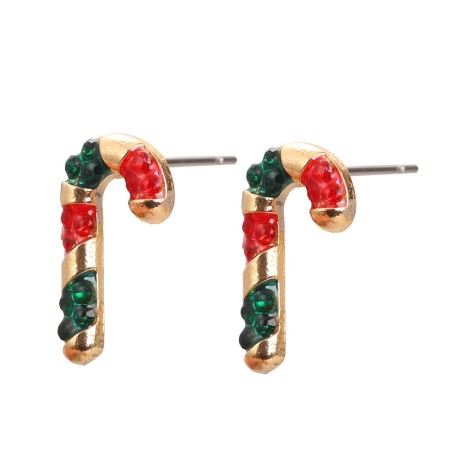 Stud - Candy cane red / green