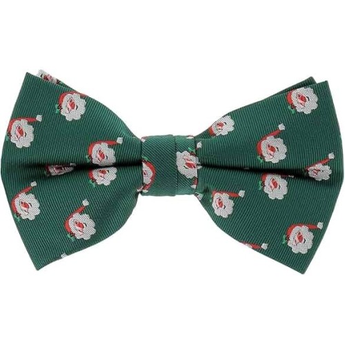 Bowtie - Green w. Santa's face